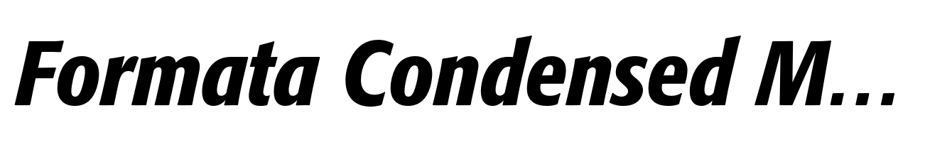 Formata Condensed Medium Italic